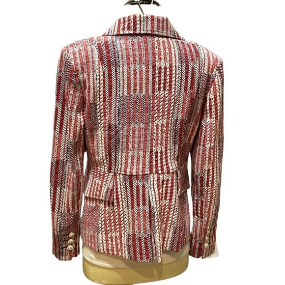 Cabi | Red Patchwork Blazer Jacket Style 6028 Small - Picture 6 of 13